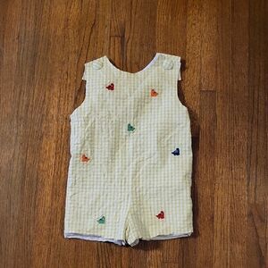 Zuccini Kids Green Striped Baby Romper